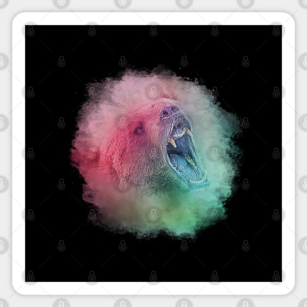 Grizzly Bear Sticker by mobilunik